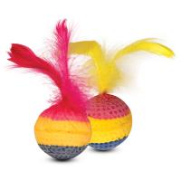 Triol игрушка для кошек, мяч радужный, 4 шт