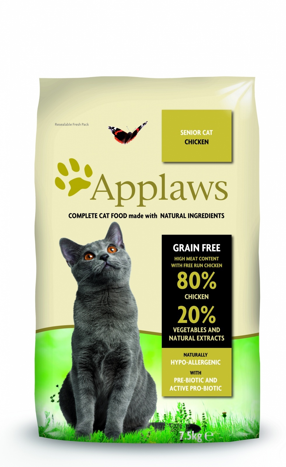 Applaws корм для пожилых кошек всех пород, беззерновой, курица и овощи