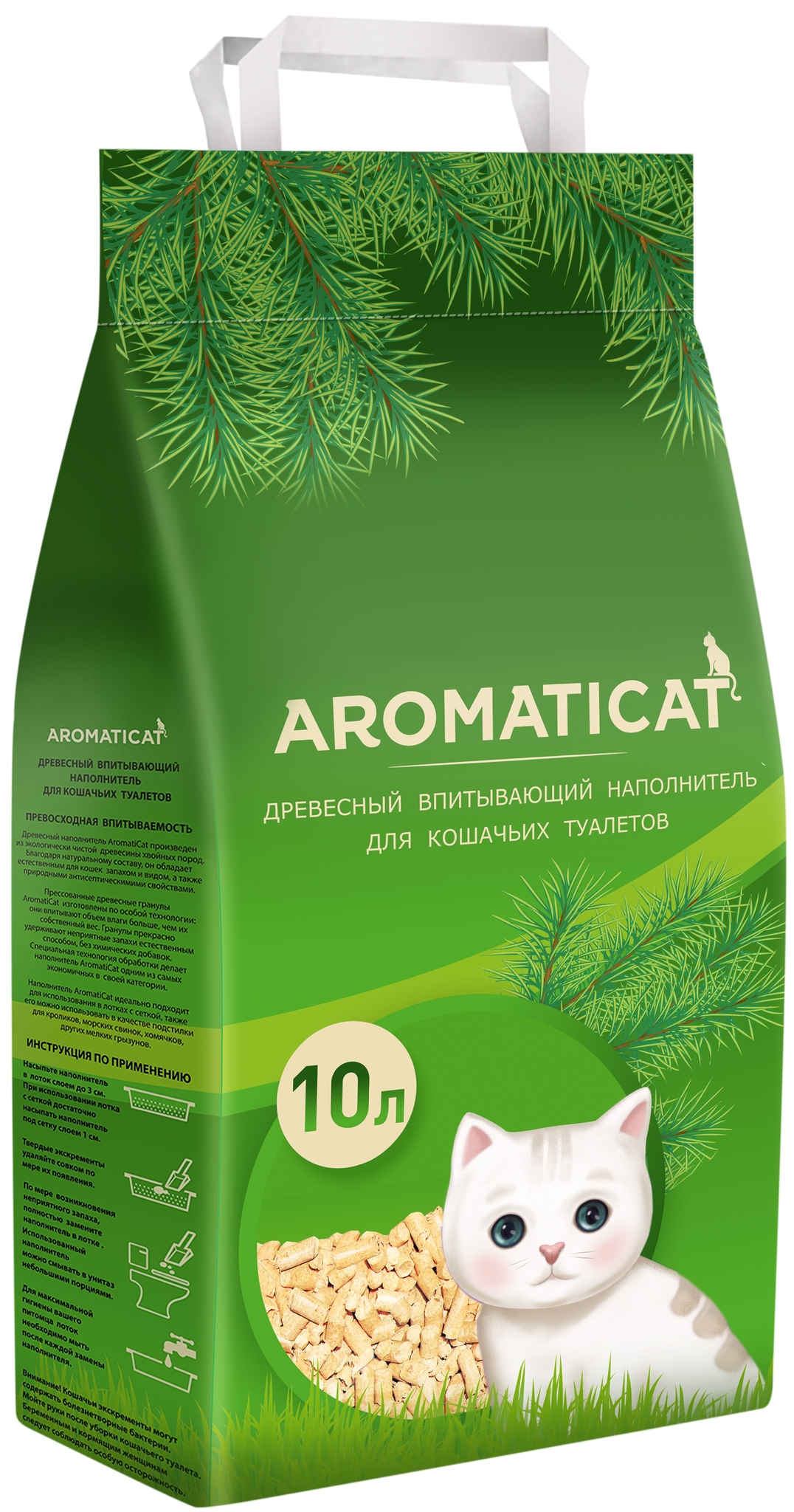 AromatiCat Древесный впитывающий наполнитель