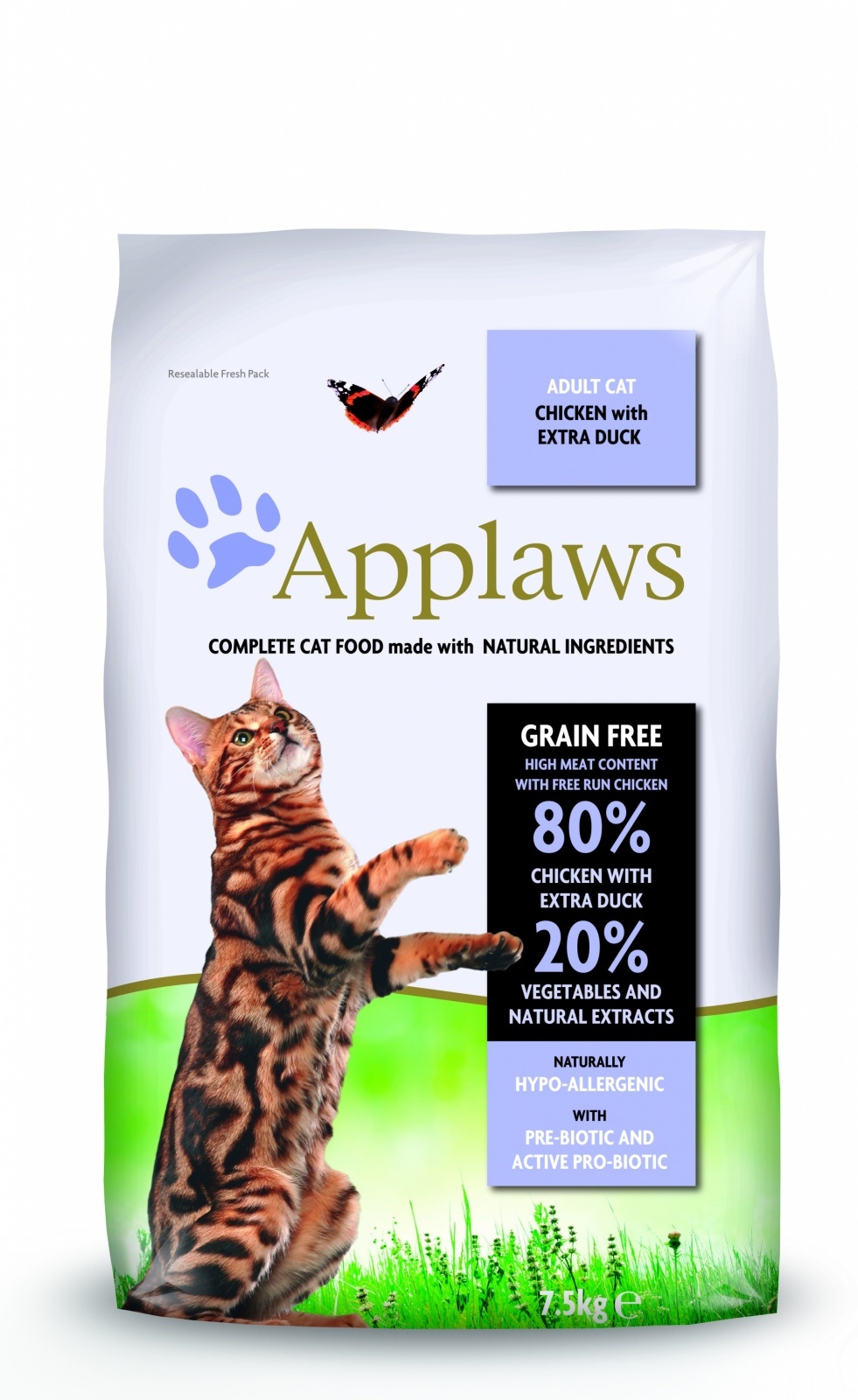 Applaws корм для взрослых кошек всех пород, беззерновой, курица, утка и овощи