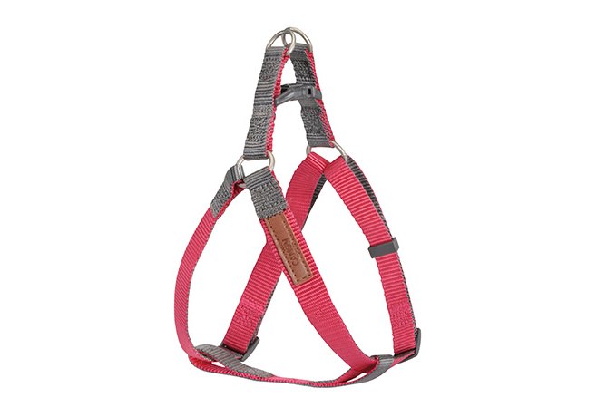 Camon шлейка регулируемая двухцветная, 15x350-600 мм розовая, серая