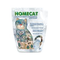 HOMECAT Силикагелевый наполнитель для кошачьих туалетов с ароматом морозной свежести