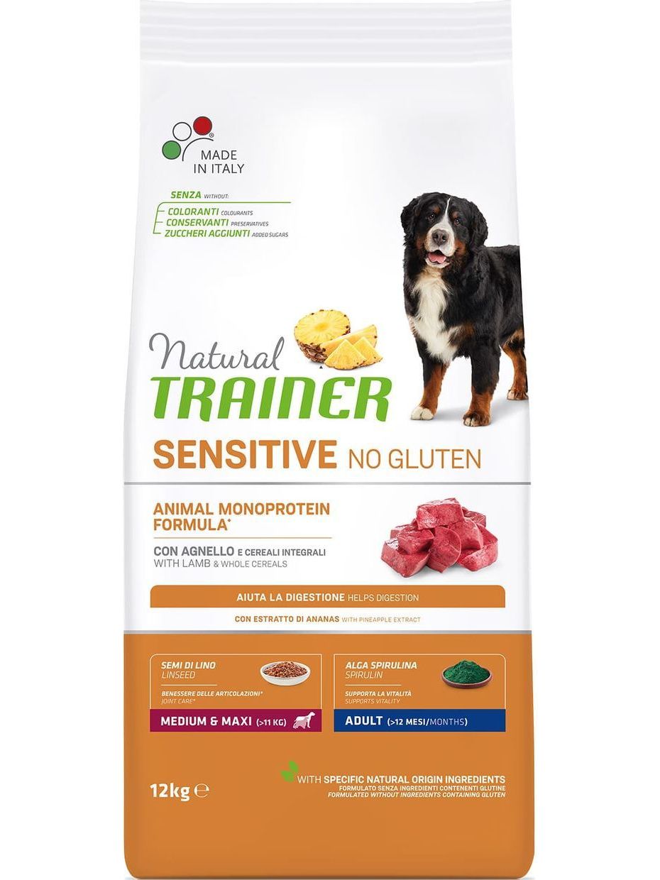 Trainer Natural корм для собак средних и крупных пород с чувствительным пищеварением, ягненок