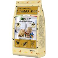 014.607743 (Chat&Chat Expert Premium Сухой корм с курицей и горохом для взрослых кошек (900г)