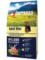 Ontario корм для собак мелких пород, ягненок и рис