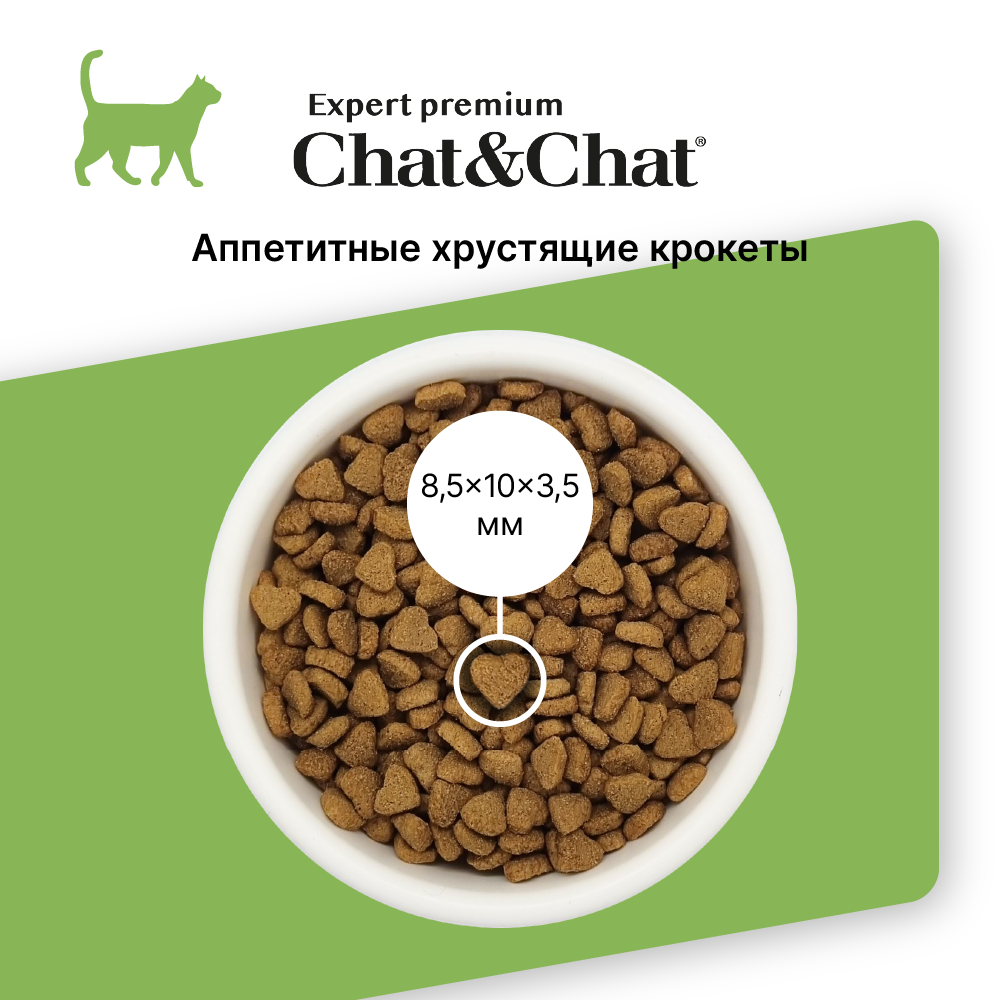 Chat&Chat Expert Care Premium Сухой корм с белым мясом птицы для стерилизованных кошек