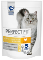 Perfect Fit корм для взрослых кошек всех пород, чувствительное пищеварение, индейка