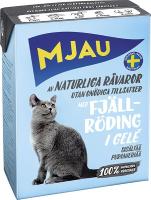 Mjau мясные кусочки в желе с  арктическим лососем