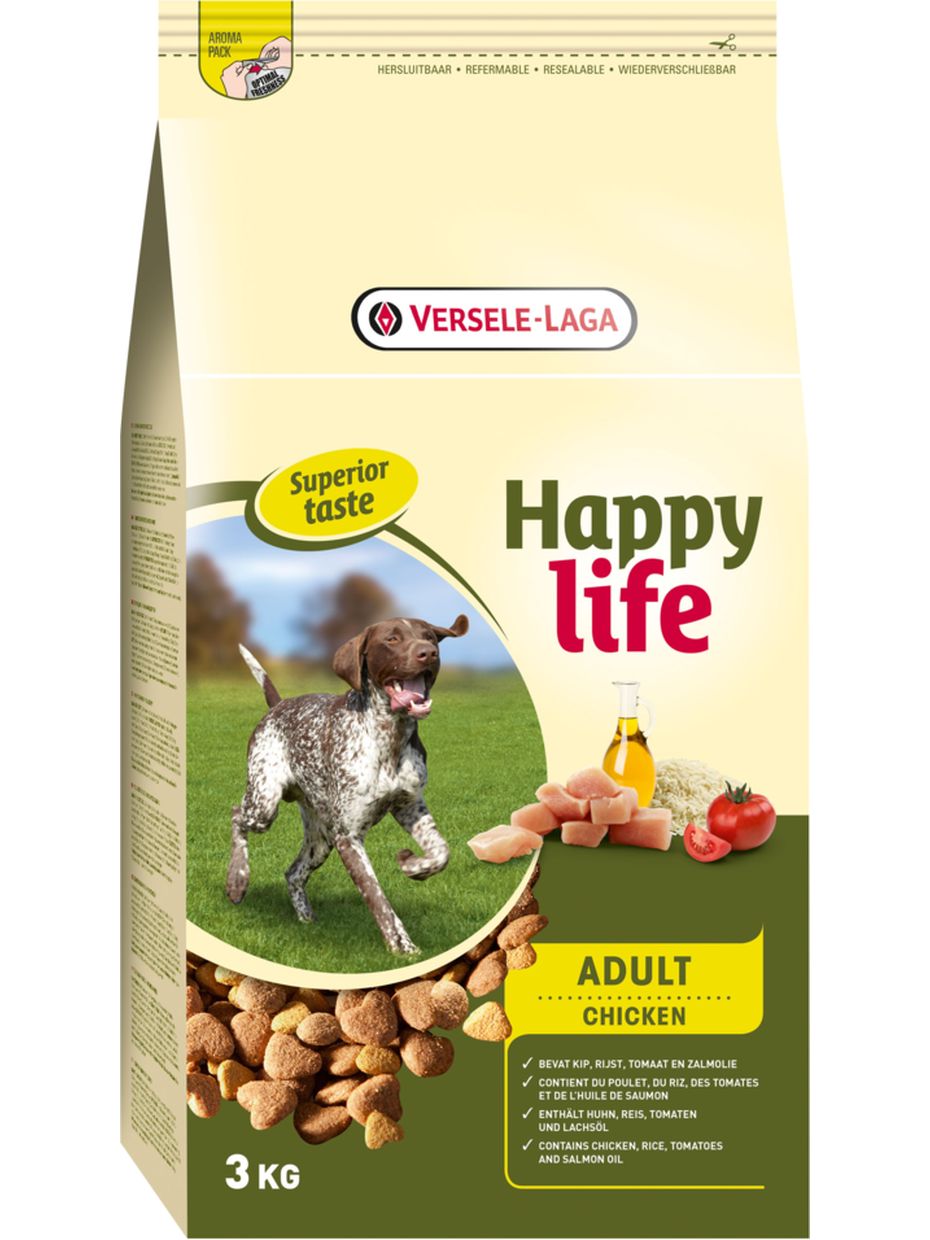 Happy Life корм для собак, курица (3 кг)