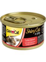 GimCat ShinyCat влажный корм для взрослых кошек всех пород, тунец и лосось