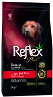 RFX_107_REFLEX PLUS MEDIUM LARGE BREED SENIOR DOG FOOD LAMB AND RICE 3KG