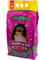 Сибирская кошка Экстра комкующийся глиняный наполнитель для кошачьих туалетов