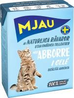 Mjau мясные кусочки в желе с  окунем