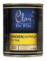 Clan De File консервы для взрослых собак всех пород,  Курица
