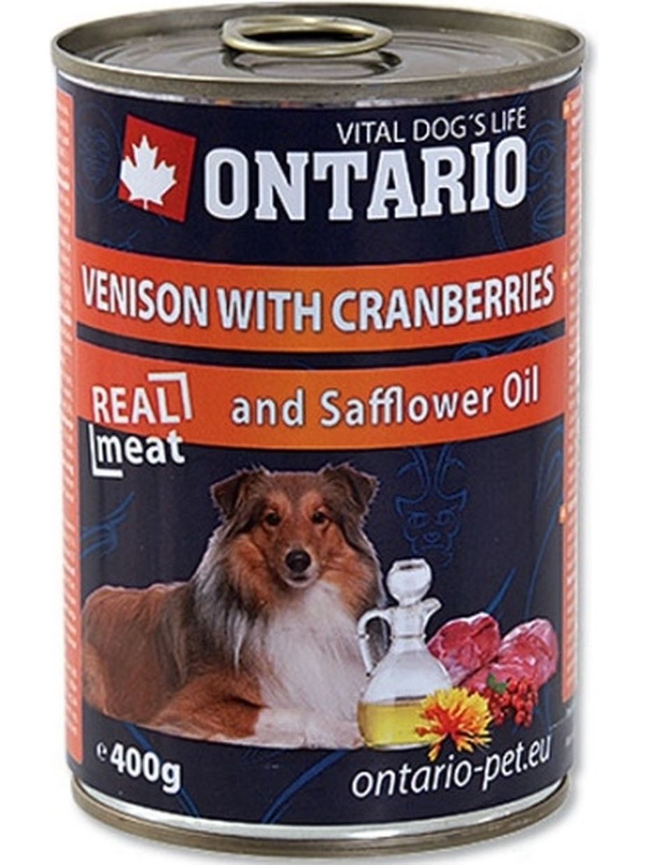Ontario влажный корм для собак, оленина и клюква (400 гр)