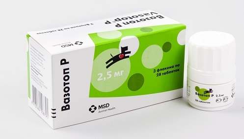 Intervet Вазотоп препарат для контроля артериального давления у взрослых кошек и собак всех пород