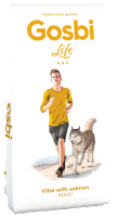 Gosbi Life корм для взрослых собак крупных пород, лосось