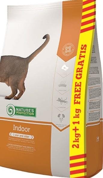 Nature’s Protection корм для живущих в помещениях взрослых кошек всех пород, курица, индейка и утка