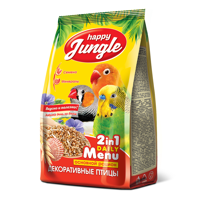 Happy Jungle корм для декоративных птиц , универсальный