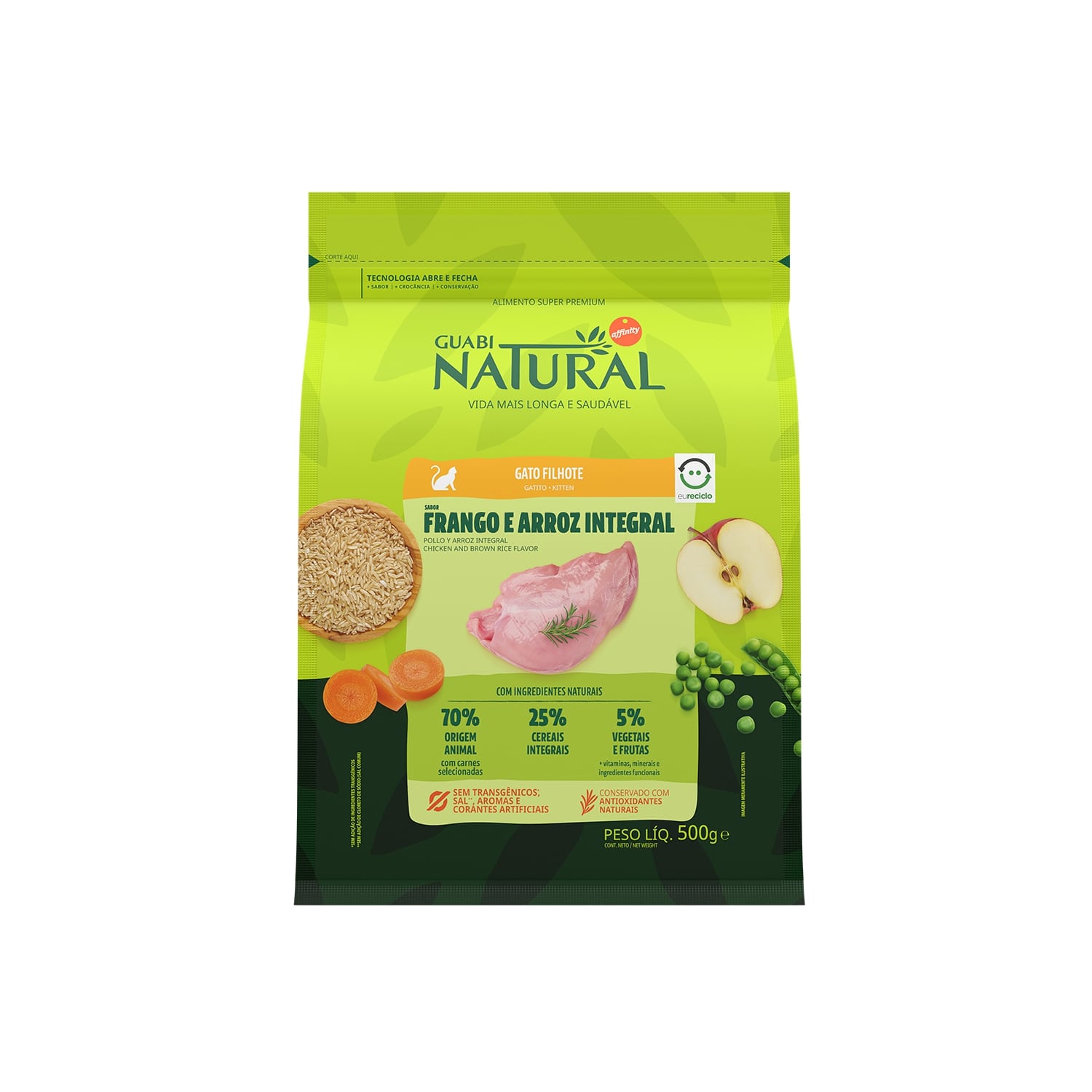 Guabi Natural корм для котят, цыпленок и коричневый рис (500 гр)