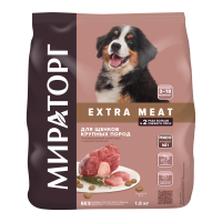 Extra Meat крупные щенки 1,5 кг (face)