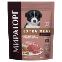 Extra Meat средние щенки 0,6 кг (back)
