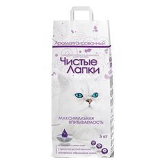 Чистые лапки Clean paws для кошек комкующийся ароматизированный наполнитель 5 кг
