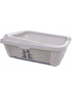 Moderna Cats in Love туалет-лоток с бортом Hercules серо-белый