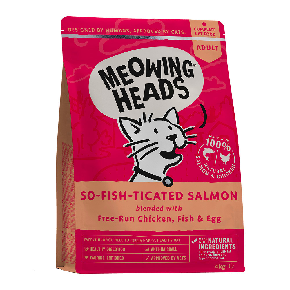 Barking Heads корм для взрослых кошек всех пород, лосось, курица и рис 