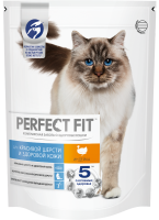 Perfect Fit корм для взрослых кошек всех пород, идеальные кожа и шерсть, индейка