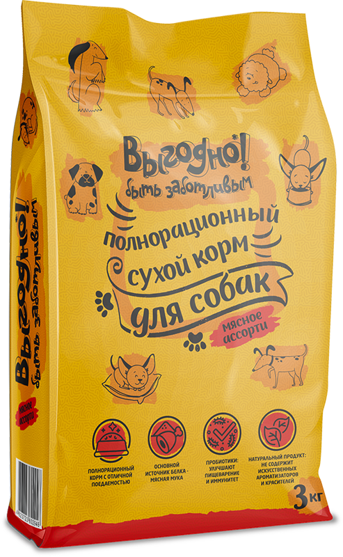 164.2.143    ВЫГОДНО Мясное ассорти 3кг дсоб.круп. пород