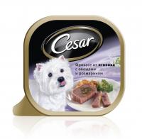 Влажный корм Cesar фрикасе из ягненка с овощами и розмарином для собак