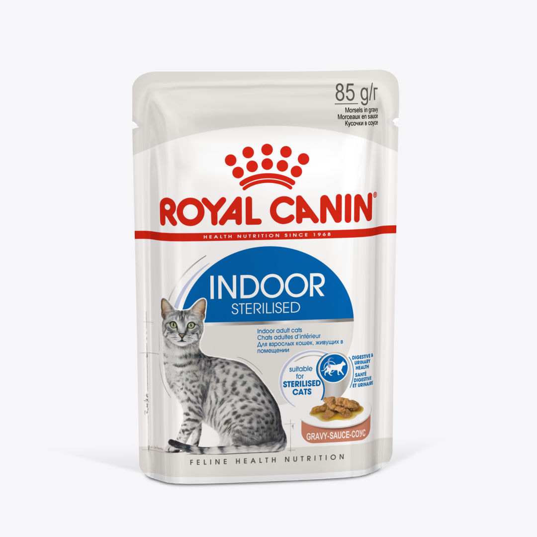 Влажный корм royal canin indoor sterilised в соусе 85г