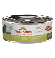 Almo Nature влажный корм для кошек с лососем и курицей (12шт уп)