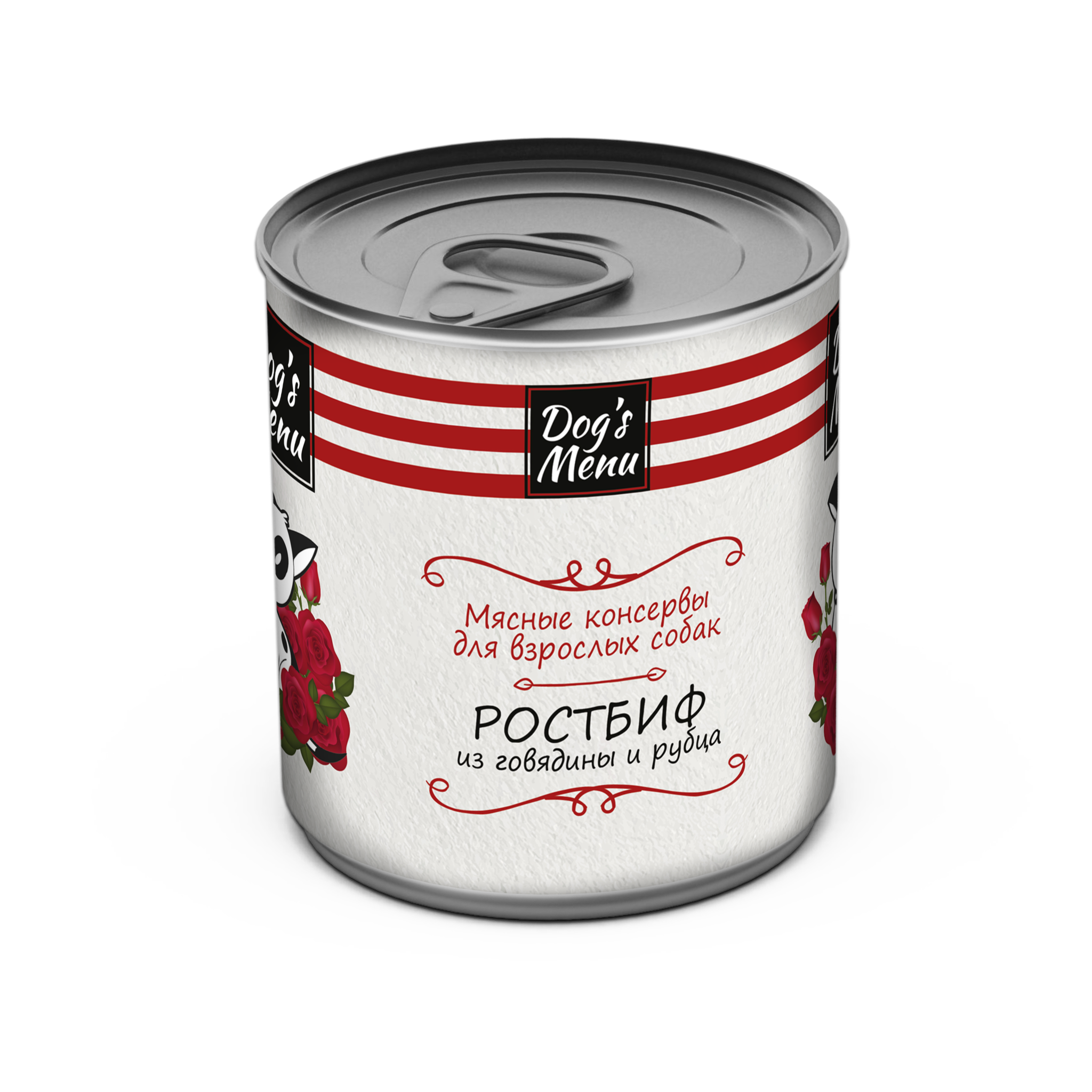 Dog`s Menu консервы для взрослых собак всех пород, ростбиф из говядины и рубка