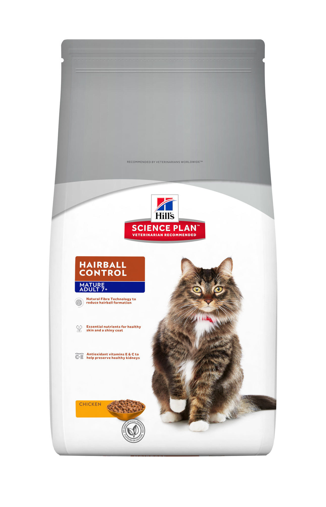 Hill's Science Plan Feline Mature Adult 7+ Hairball Control Chicken dry