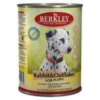 Berkley консервы для щенков всех пород, кролик с овсяными хлопьями