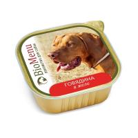 BioMenu влажный корм для собак всех пород и взорастов, говядина в желе