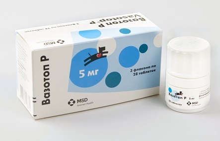 Intervet Вазотоп препарат для контроля артериального давления у взрослых кошек и собак всех пород