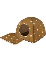 Дарелл 9631 мягкий ЮРТА домик для кошек и собак текстиль коричневый