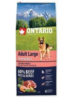 Ontario корм для собак крупных пород, говядина, с рисом