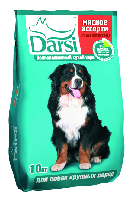 Дарси корм для взрослых cобак крупных пород, мясное ассорти