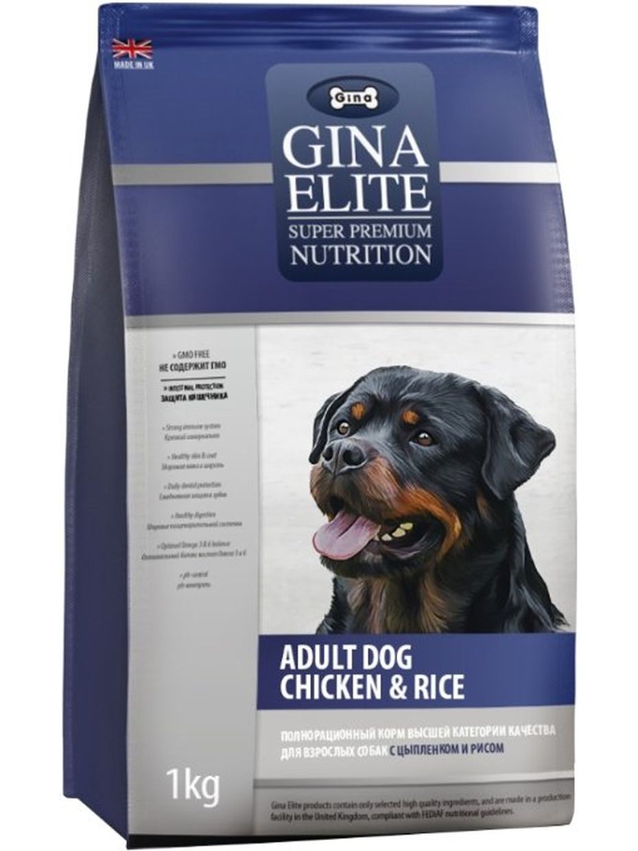 Gina Elite корм для собак, курица и рис (3 кг)