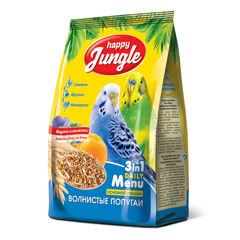 Happy Jungle корм для волнистых попугаев