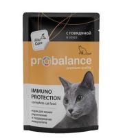 ProBalance влажный корм для взрослых кошек всех пород, поддержка иммунитета, говядина в соусе