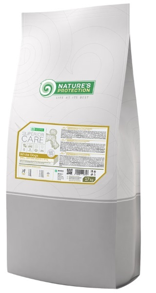 Nature’s Protection корм для взрослых собак малыхх и средних пород белого окраса, курица и ягненок