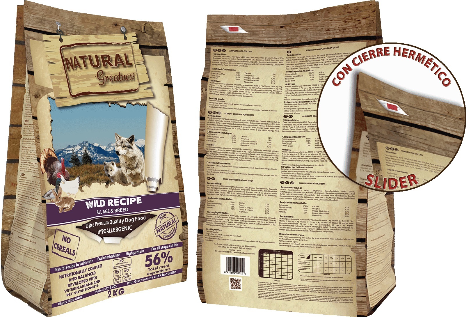 Natural Greatness гипоаллергенный корм для взрослых собак всех пород, утка, индейка и курица