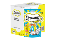 Dreamies MIX лакомство для кошек, подушечки с лососем и сыром (6шт в уп)