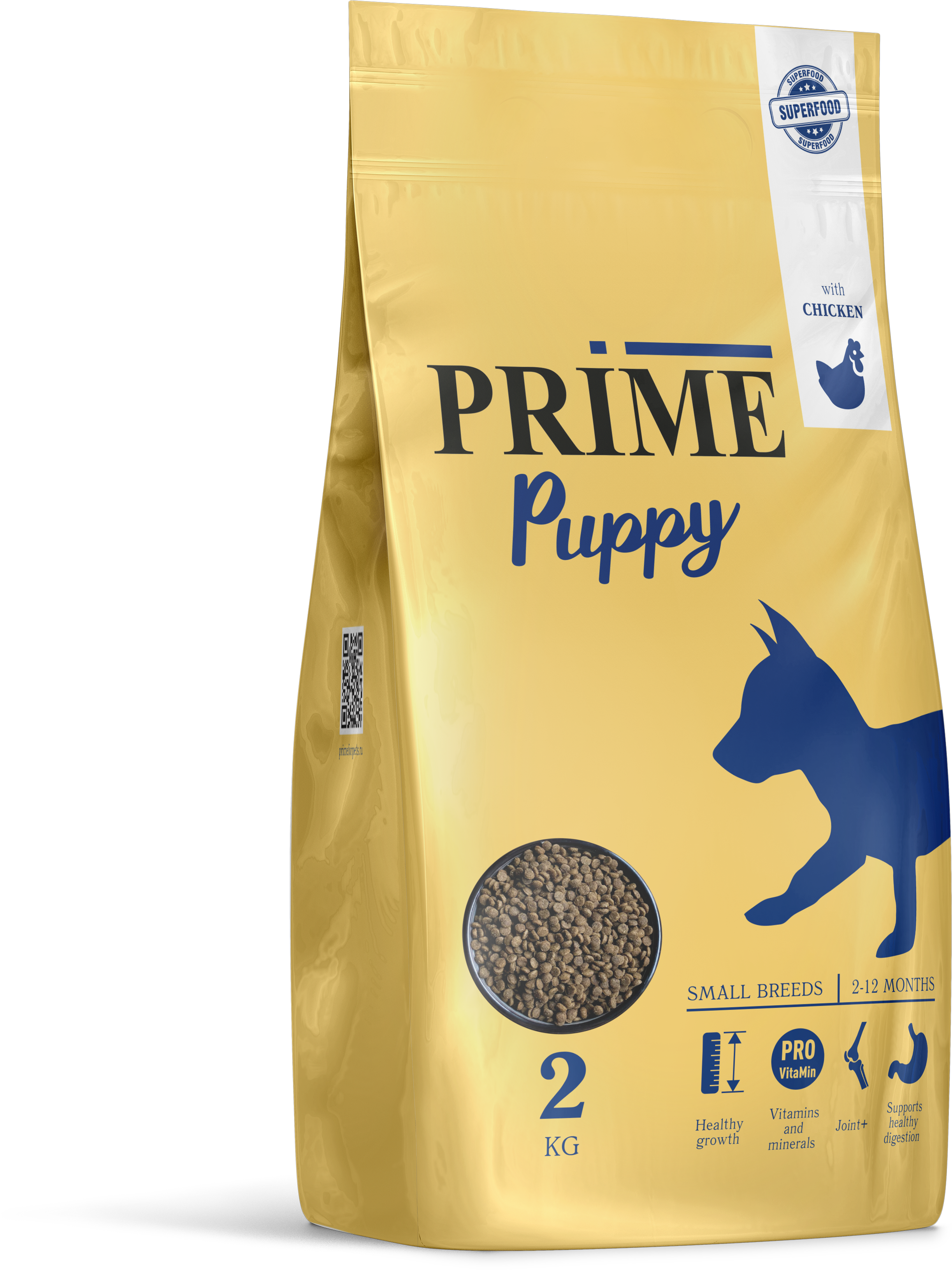 137.1.2026    PRIME PUPPY SMALL курица 2кг дЩЕНКОВ мелких пород 2-12мес (уп5)