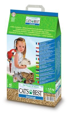 Cats Best Universal Древесный впитывающий наполнитель